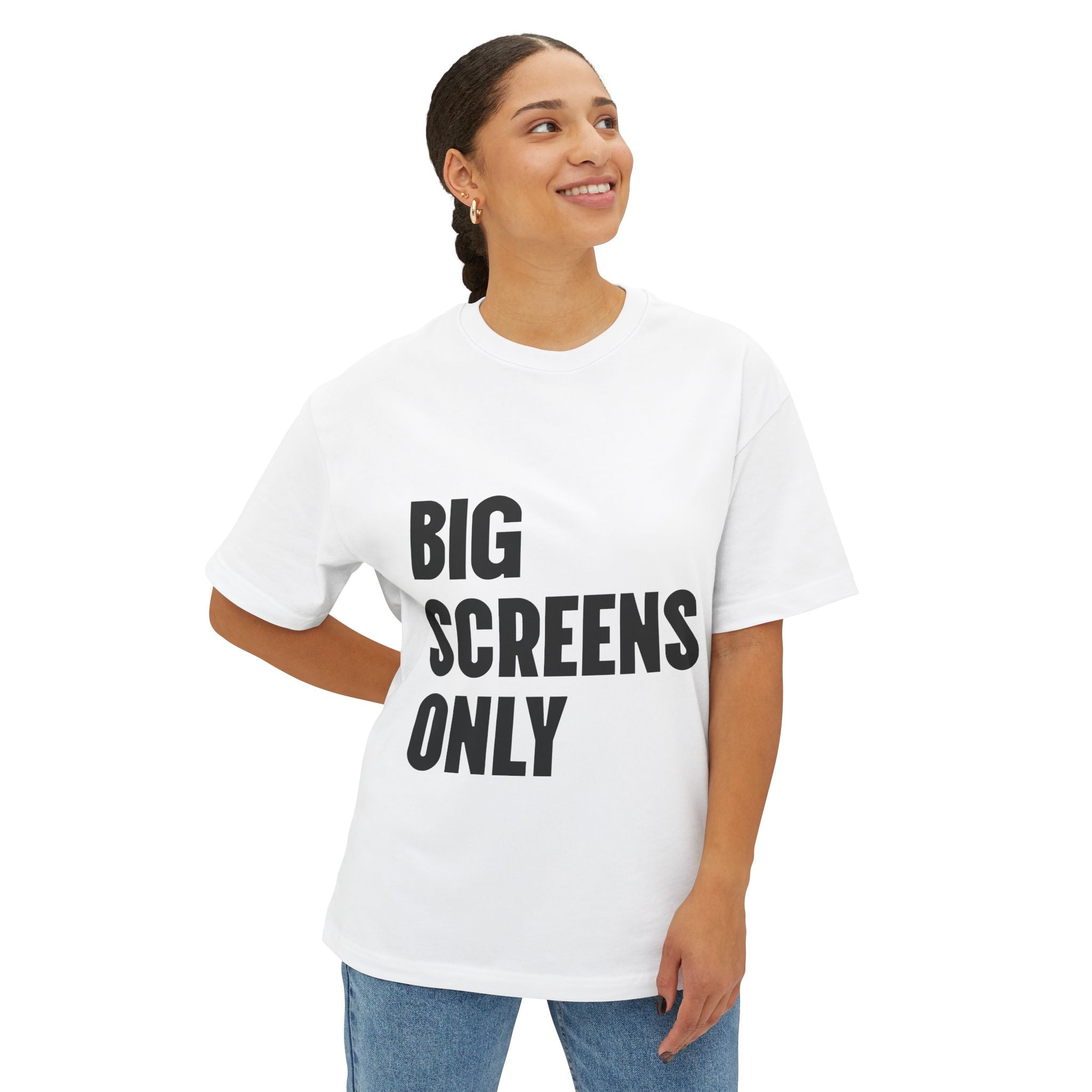 "Big Screens Only!" - Unisex Cotton Tee