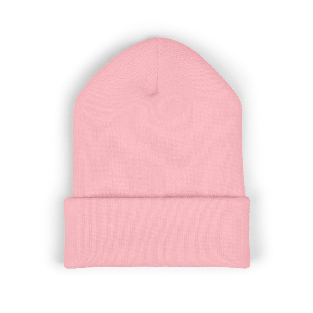 Embroidered "Theatrical Windows Rule" Cuffed Beanie — Cozy Stage-Fan Knit Hat