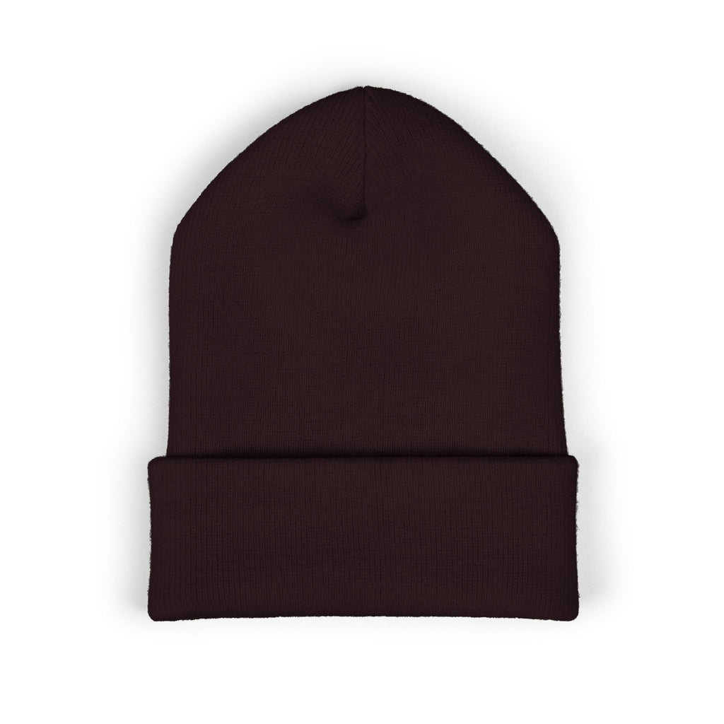 Embroidered "Theatrical Windows Rule" Cuffed Beanie — Cozy Stage-Fan Knit Hat