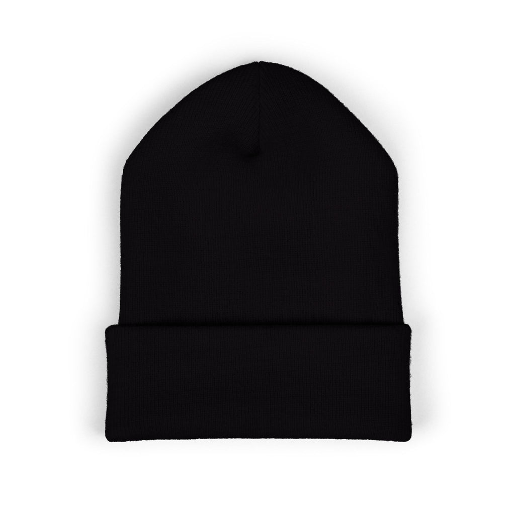 Embroidered "Theatrical Windows Rule" Cuffed Beanie — Cozy Stage-Fan Knit Hat