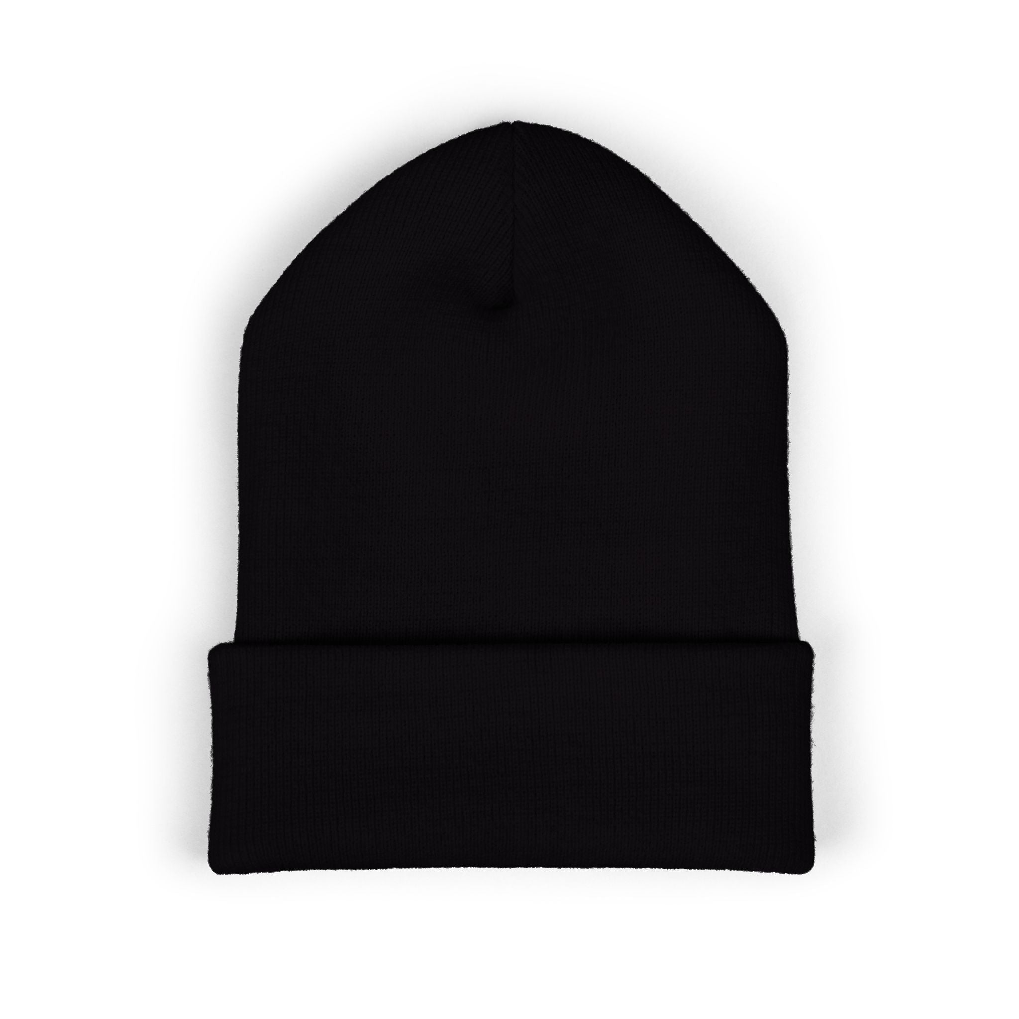 Embroidered "Theatrical Windows Rule" Cuffed Beanie — Cozy Stage-Fan Knit Hat